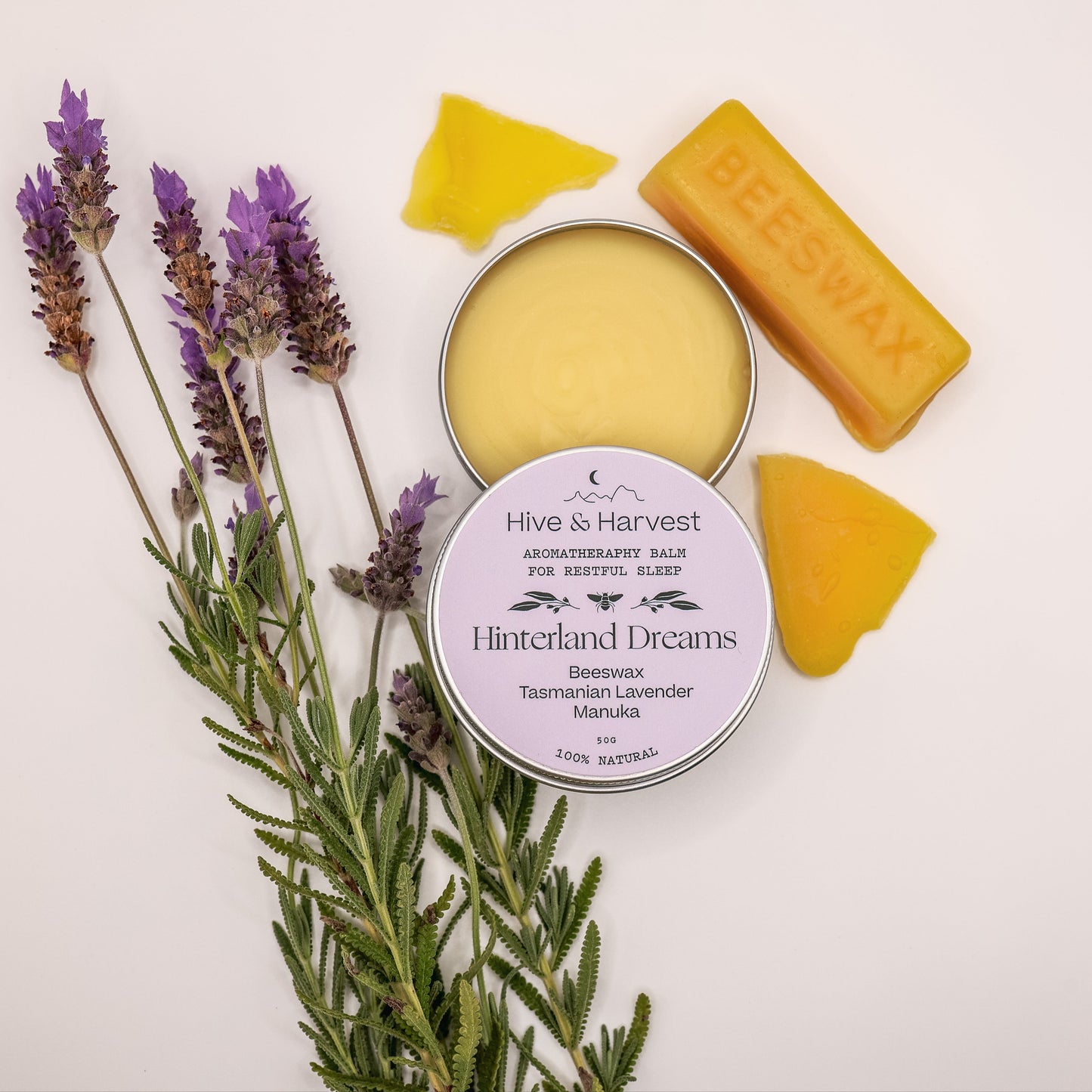 Hinterland Dreams Aromatherapy Balm – Calming Beeswax & Lavender Sleep Balm