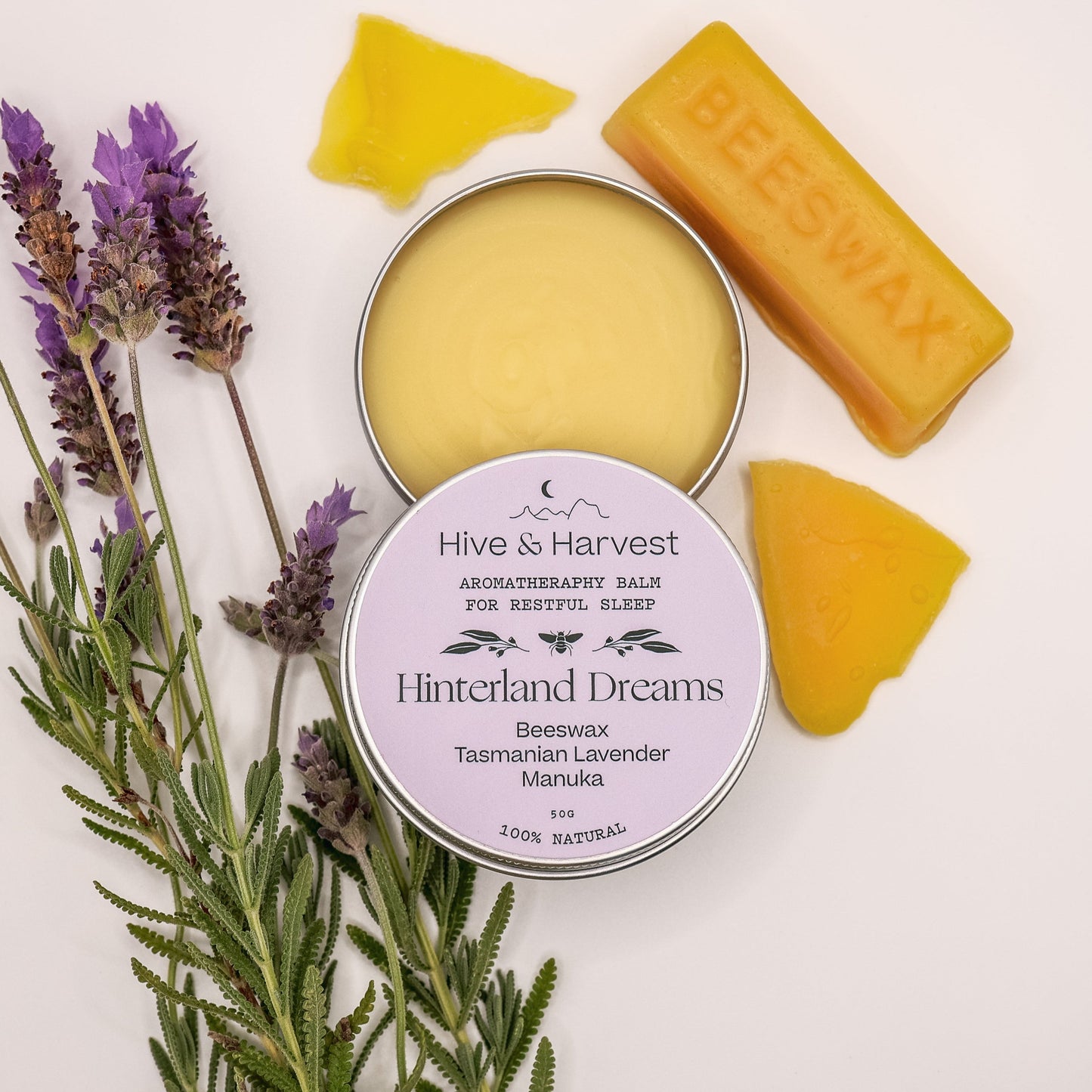 Hinterland Dreams Aromatherapy Balm – Calming Beeswax & Lavender Sleep Balm
