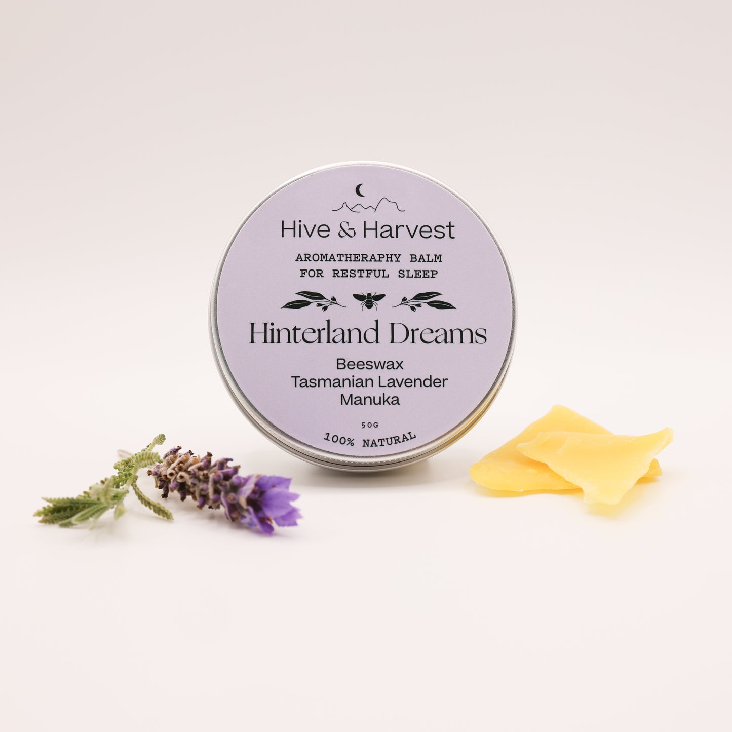 Hinterland Dreams Aromatherapy Balm – Calming Beeswax & Lavender Sleep Balm