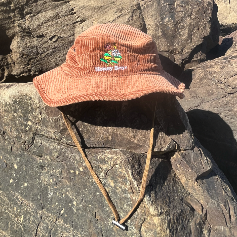 Corduroy Wildflower Bucket Hat - Desert Brown / 58cm