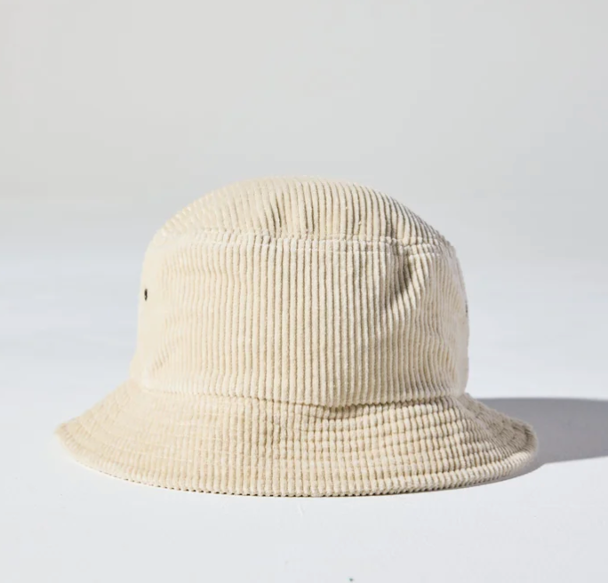 Honey Boys Bambino Corduroy Wildflower Bucket Hat - Crema