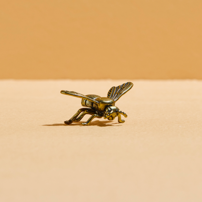 Gold Bee Dancer - Brass Ornament