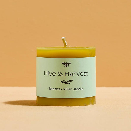 Pure Beeswax Pillar Candle - Classic