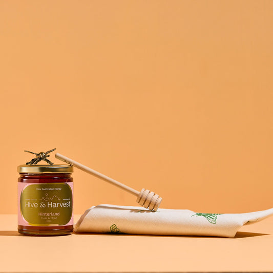 Honey Host Gift Set contents styled on a bench top