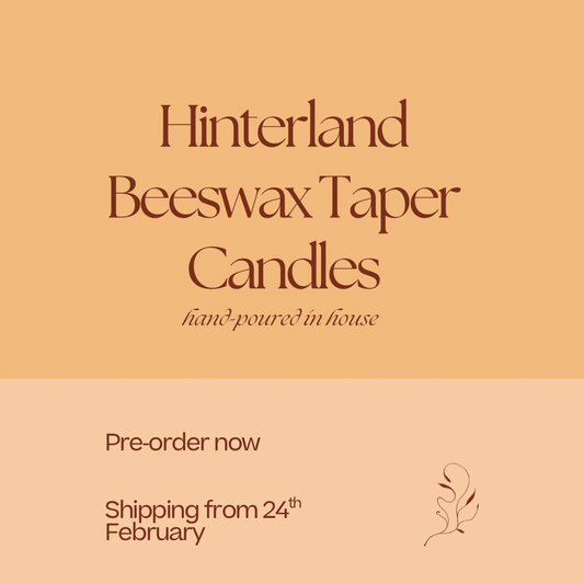 Hinterland Beeswax Taper Candles | Handmade Pair