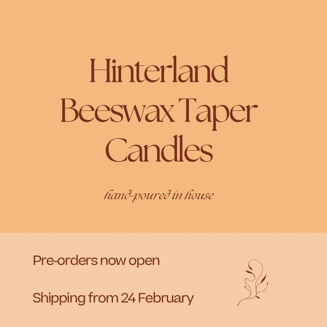 Hinterland Beeswax Taper Candles | Handmade Pair
