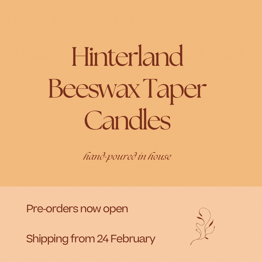 Hinterland Beeswax Taper Candles | Handmade Pair