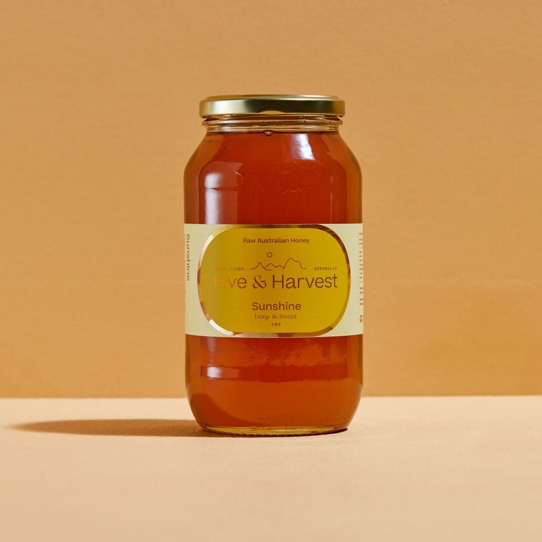 Sunshine Honey 1kg - Raw Australian Honey from Hive & Harvest, Sunshine Coast.